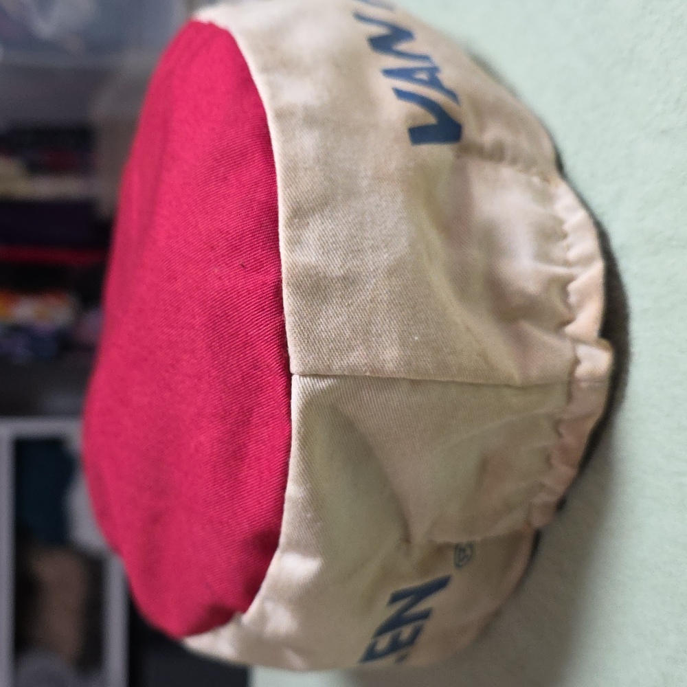 Vintage 80's Van Halen Red and White Painters Cap - Picture 5 of 8